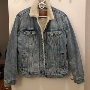 NEVER WORN. Sherpa wool Jean jacket